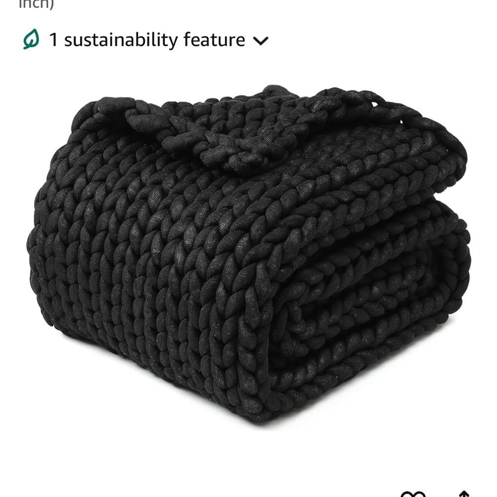 Chunky Knit Black Blanket - king size bed